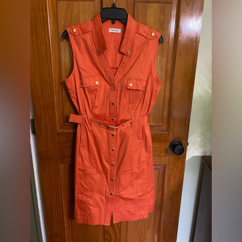 Orange Calvin Klein Dress (Size 12)